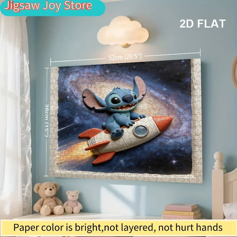 จิ๊กซอว์ 2 มิติ ลายดิสนีย์ สติทช์ และมิกกี้เมาส์ เหมาะสำหรับผู้ใหญ่ - ปริศนาท้าทาย ฝึกสมอง ตกแต่งสไตล์ย้อนยุค ของสะสม