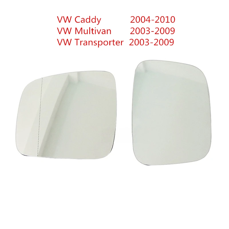 Seitenspiegelglas für VW Multivan oder Transporter 2003–2009, Caddy 2004–2010, HD-beheiztes Rückspiegelobjektiv, Kfz-Zubehör