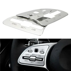 For Mercedes Benz A C E Class GLB GLC GLE W177 W205 W213 W247 W167 19-20 Car Steering Wheel Switch Button Panel Cover Frame Trim