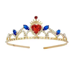 Nakrycia głowy Rhinestone Tiara Bling Bling Urodziny Serce Opaska na głowę Tiary dla dziewczynek Księżniczka Korona Ręcznie robiona