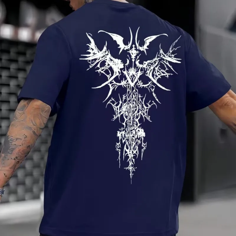 Bold and Avant-garde Men's Printed T-shirt, Men's T-shirt, Summer New Style, Unisex Casual T-shirt