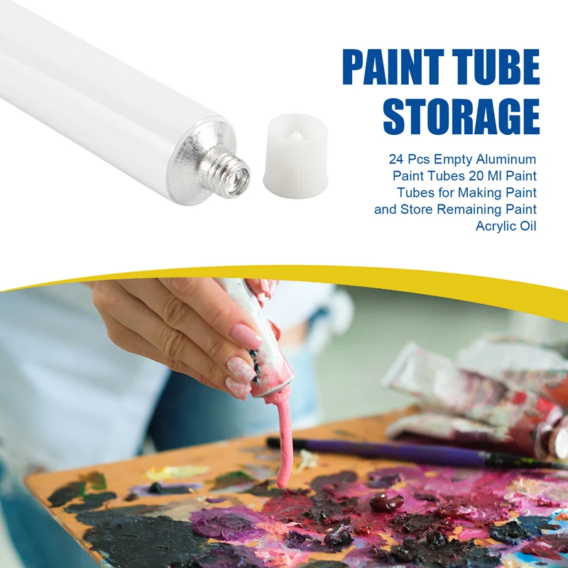 

Пустые тюбики для краски, 20 мл, для изготовления красок и хранения остатков акриловых и масляных красок.