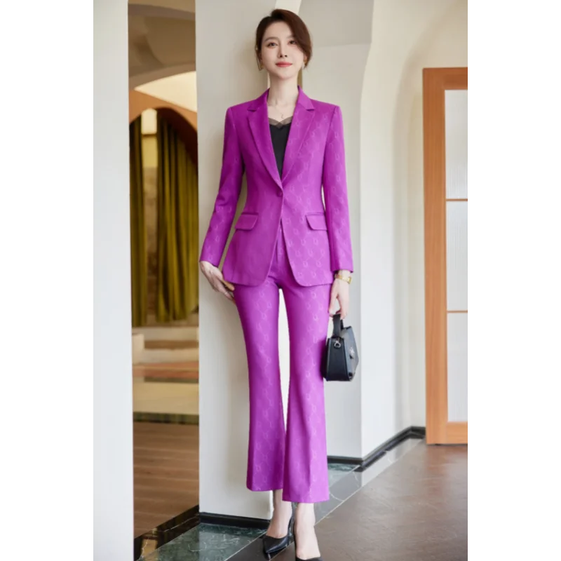 

Fashionable Professional Women's Clothing Autumn and Winter New Set Pants Set Highlights Unique Temperament