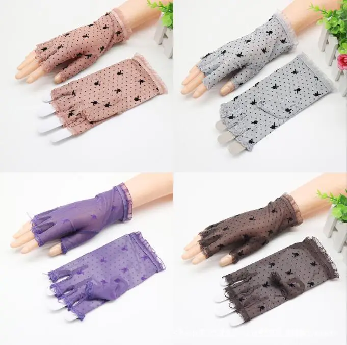 lace fingerless mesh fishnet gloves Womens Short Fishnet Net Gloves Fingerless Mesh Gloves Punk Rock Fancy Night Club Party Sexy