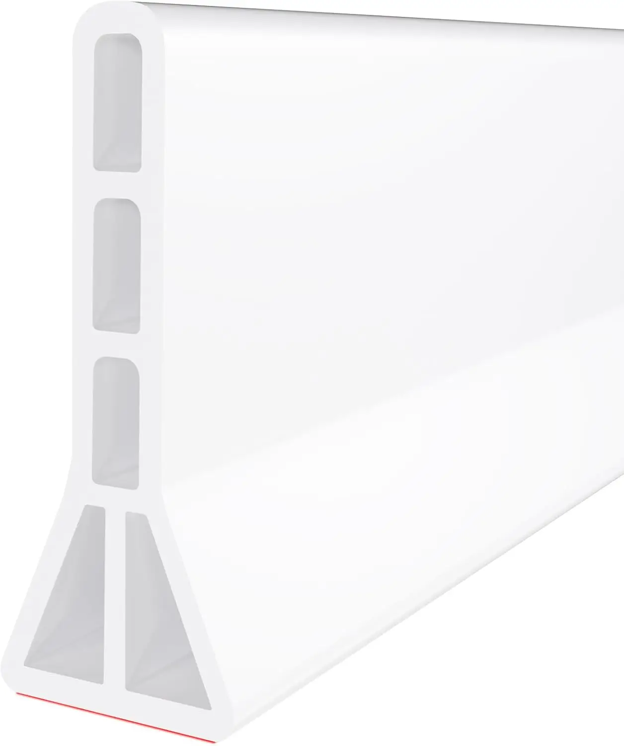 

Складной водозащитный барьер для душа, высокий порог 3 дюйма для разделения влажной и сухой зон в ванной и на кухне (белый)