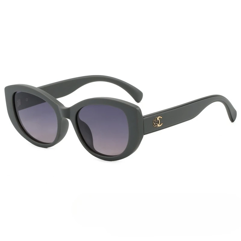 الرجعية خمر Cateye النظارات الشمسية الصغيرة النساء الرجال العلامة التجارية مصمم نظارات شمسية الإناث الصيد إطار أسود عدسة نظارات القيادة UV400