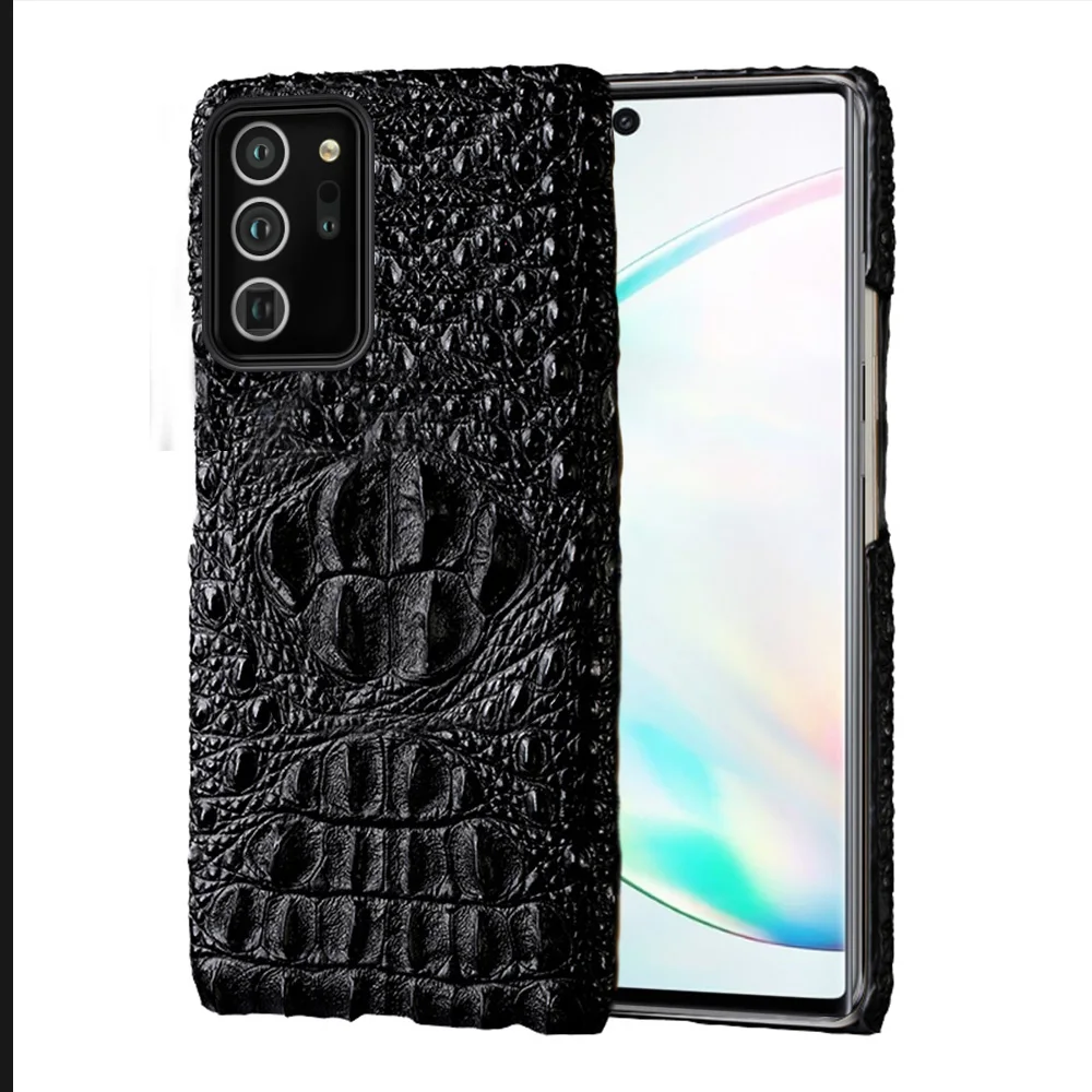 

Чехол из натуральной кожи с объемной крокодиловой головой для Samsung Galaxy Note 20 Note20 Note10 Ultra 10 9 Plus S20 S9 S10 Plus