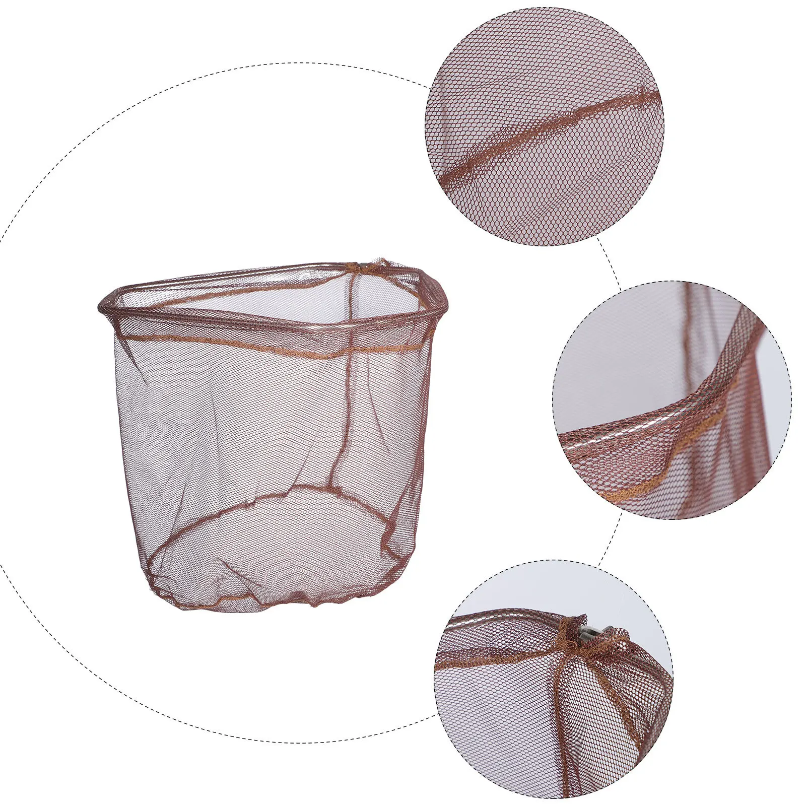 

Fishing Landing Net Folding Sturdy Nylon Stainless Steel Multi-Strand Braided Catch Release Net Fish Catching Supplies
