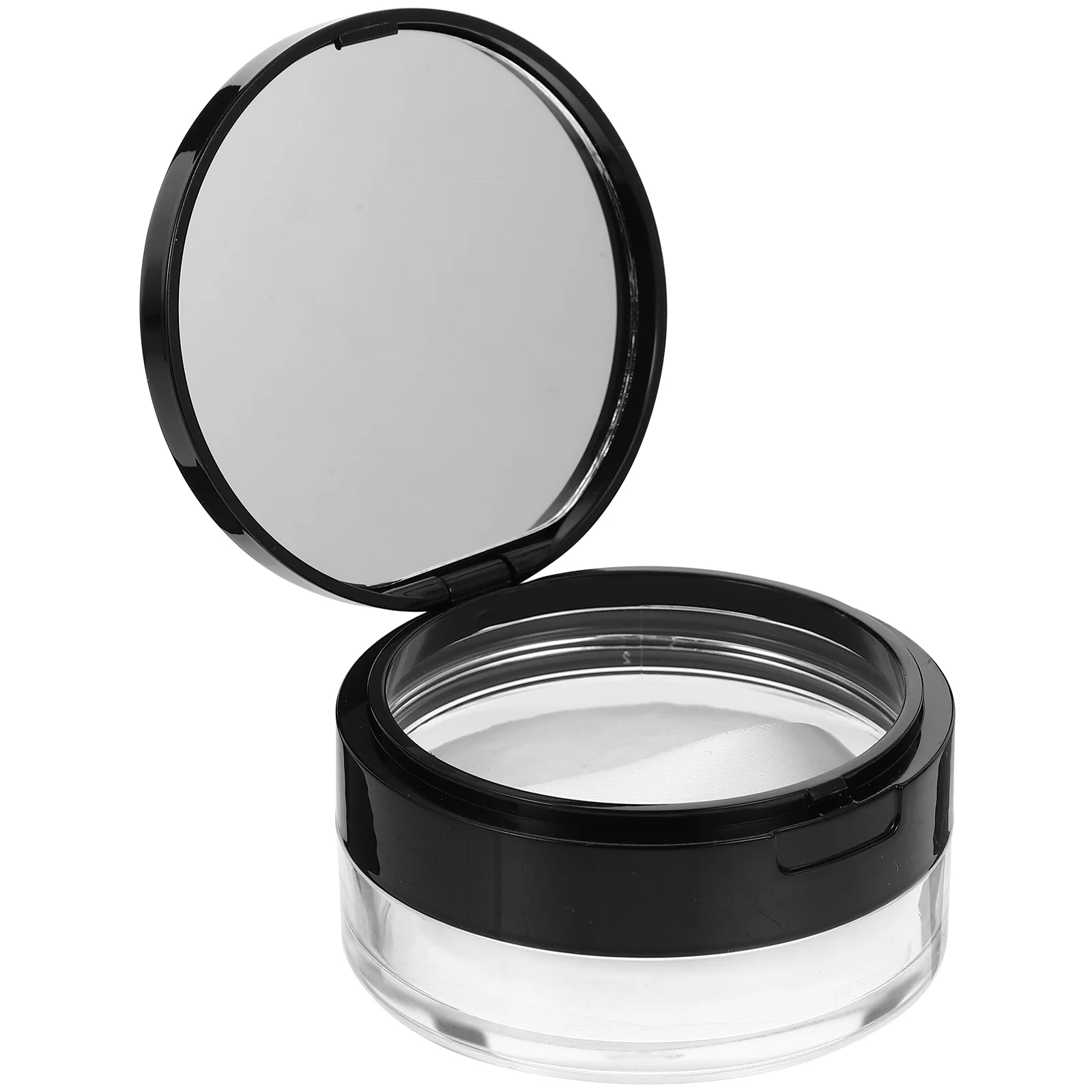 Translucent Setting Powder Makeup Container Empty Case Puff Holder Sieve Travel