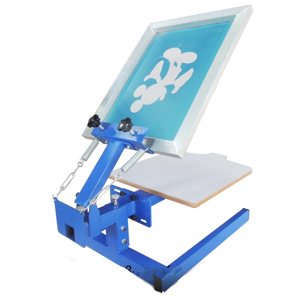 NS10-M simple  color  station manual screen printer flat surface garments clothes printing    