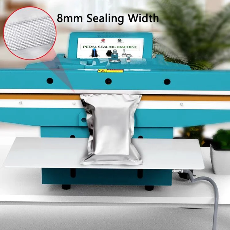 Pneumatic Sealing Machine 8mm Sealing Width Aluminum foil Plastic bag Packaging machine Upper and Down Heating Sealer