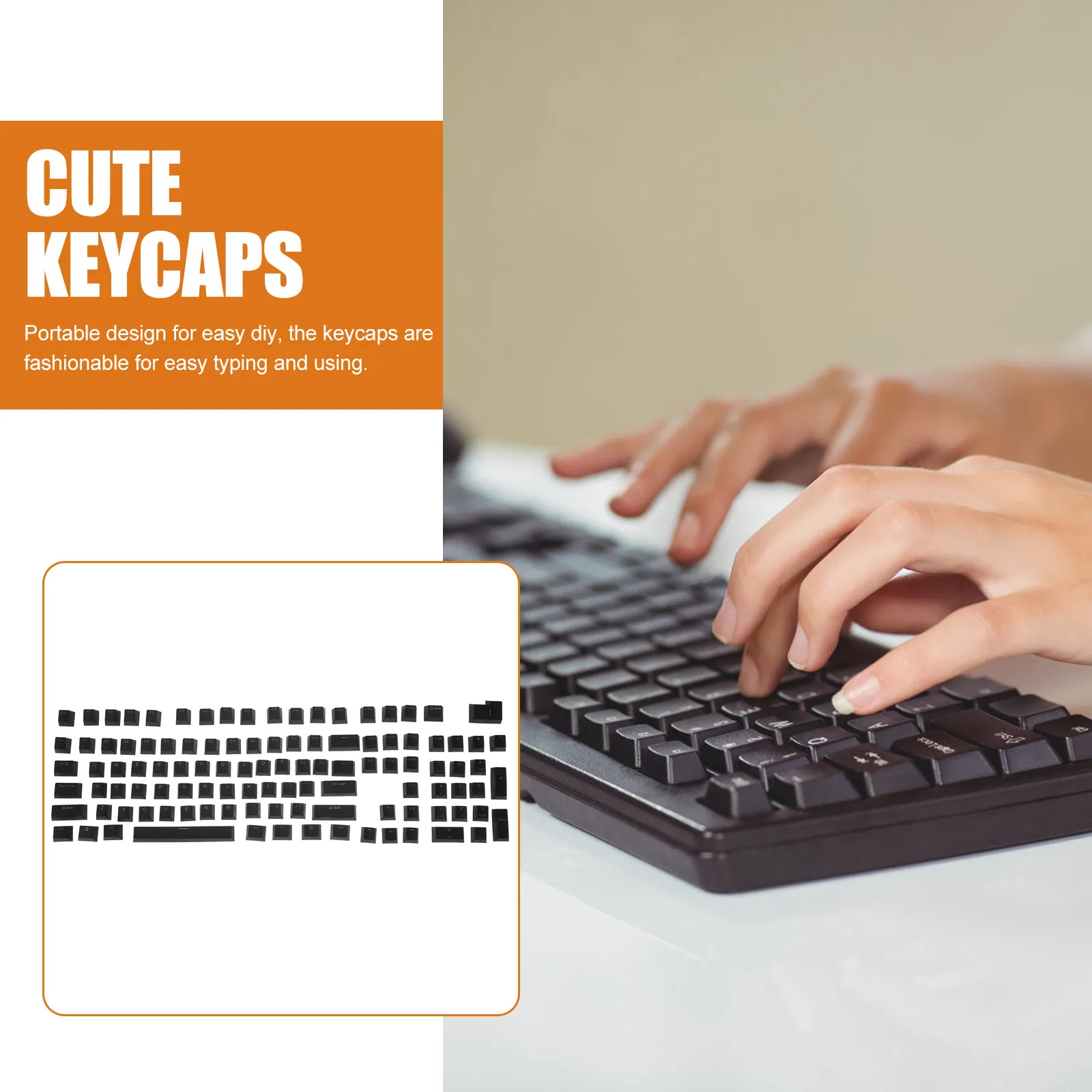 

1Set Mechanical Keyboard Keycaps Cute Colorful Key Caps Set for Gaming Easy Install Portable Design for Keyboard Accessories