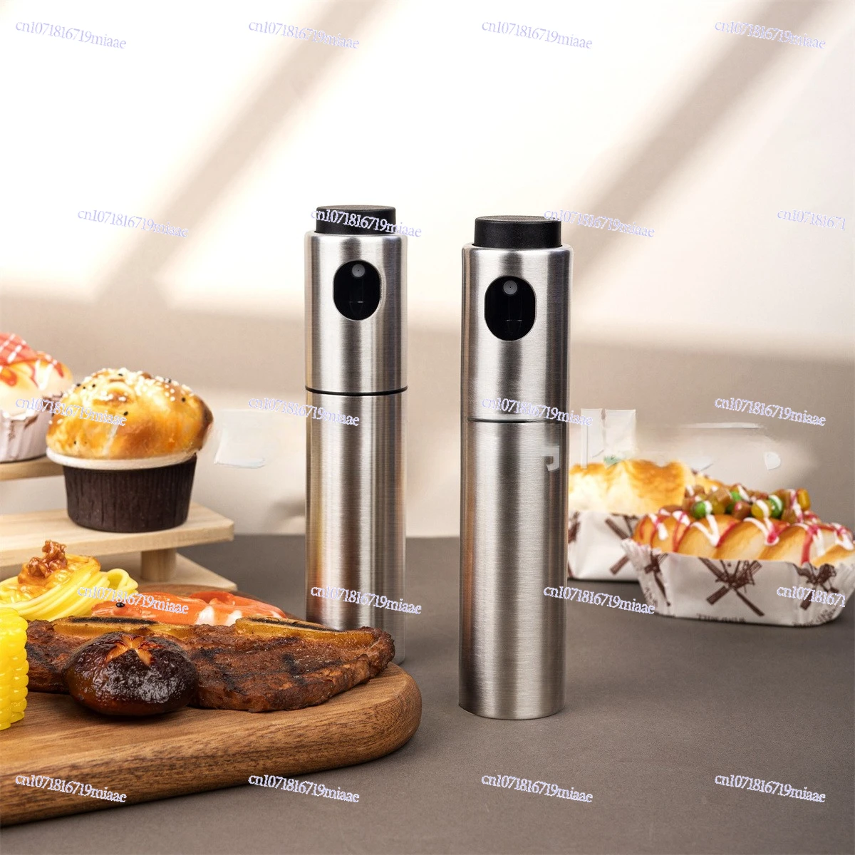Oil Spray Bottle, Stainless Steel Appearance Quantitative, Soy Sauce Vinegar Can Be Used