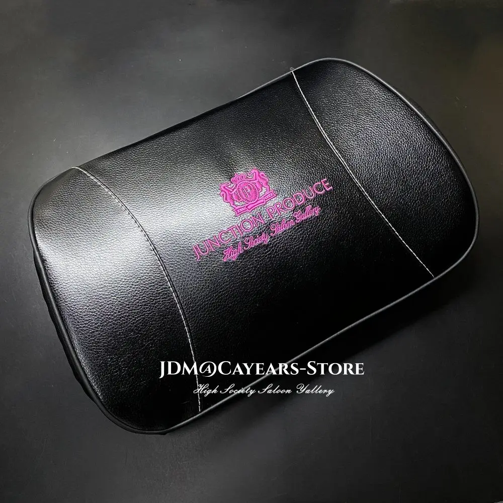 Cayears JDM JP Headrest Junction Produce VIP Leather Neck Pillows Auto Car Seat Cushion Best Quality Electronic Embroidery