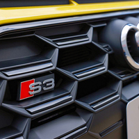 3D ABS Chrome Black Logo S3 S4 S5 S6 S7 Grill Emblem Car Front Grille Badge Decoration For Audi A4L B8 A3 8P A6 Auto Accrssories