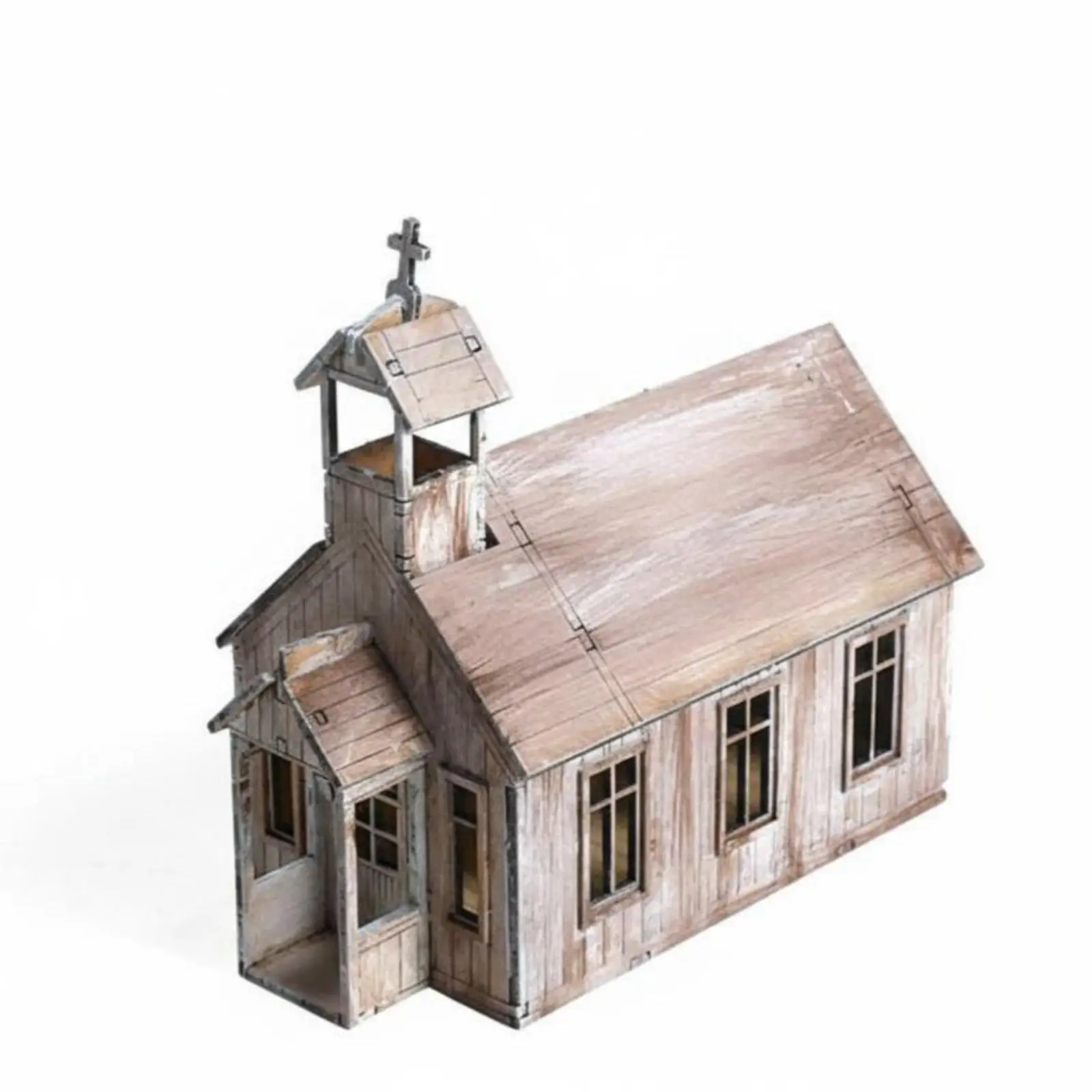 Buildable Old West Town Diorama Set Wood Components for Miniature Gaming Scenery and Hobby Decor