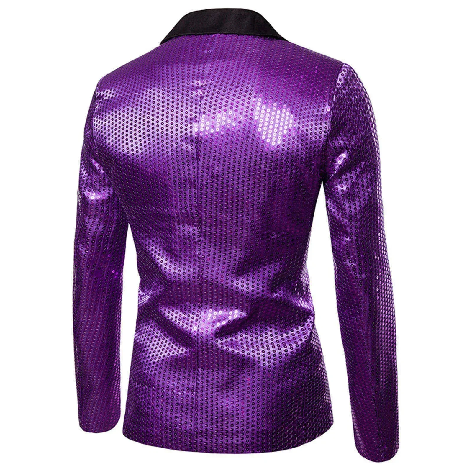 Shiny Sequin Blazer Glitter Embellished Blazer Jacket Men Nightclub Prom Suit Men Costume Homme Stage Clothes For Singers