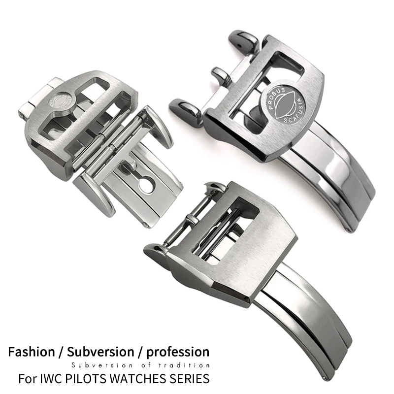 18mm Quality Stainless Steel Deployment Buckle Folding Clasp for IWC Mark XVIII LE PETIT PRINCE Big PILOT Timezon Portuguese