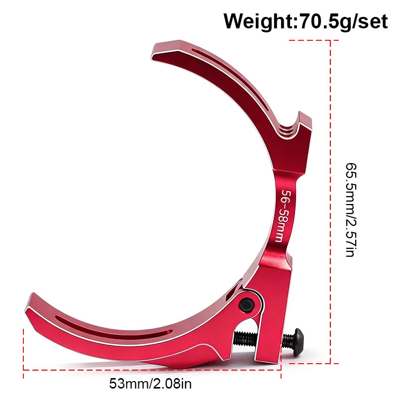 RC Motor Heat Sink Cooling Fan Bracket 56‑58mm Alloy Radiator for 56113 5687 56118 Brushless Motor 1/5 Scale RC Truck Buggy Acce