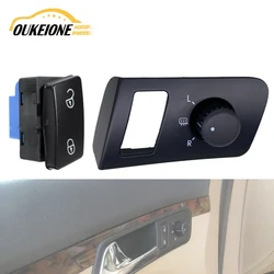 1 Set Rear View Mirror Control Switch Central Door Lock Button for VW Caddy Touran 2003-2015 1T0962125B 1T1959552 1T1959565F