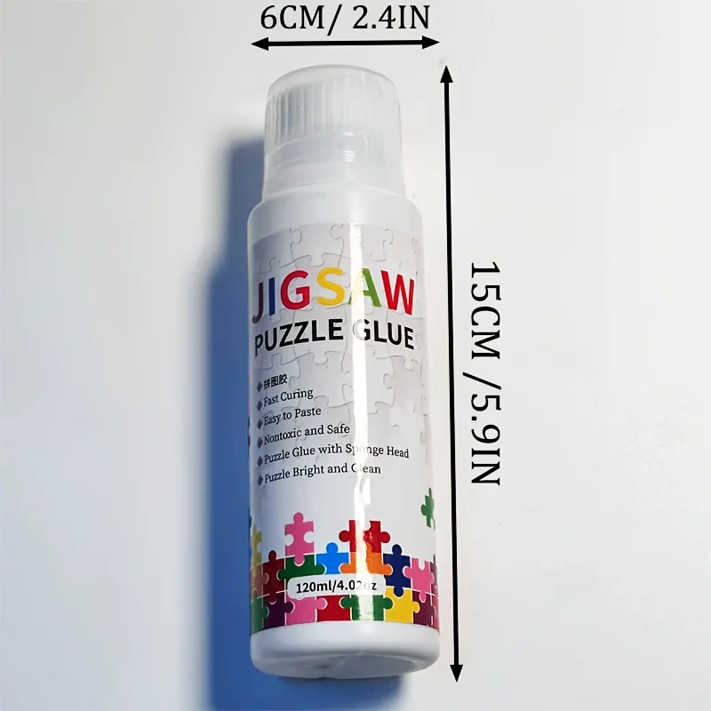 Puzzle Glue 120ml (4oz) - Clear Dry Puzzle Preservation Agent, Special Glue for Permanent Fixing and Mounting of Finished Puzzle