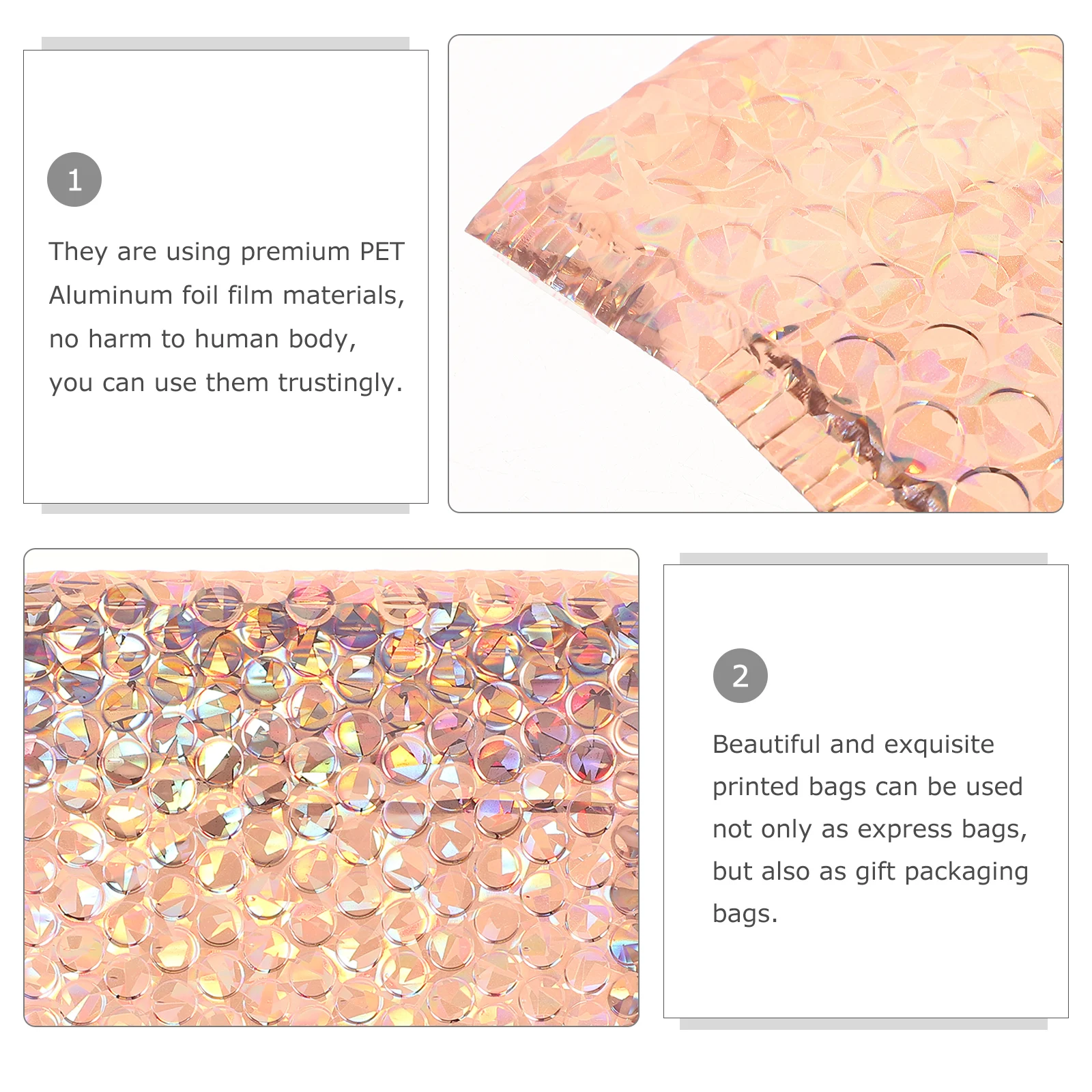 

20 Pcs Bubble Packaging Bag Bags Shipping for Clothes Sealed Color Pet Aluminum Foil Film Mailers Mailing Small Cloths
