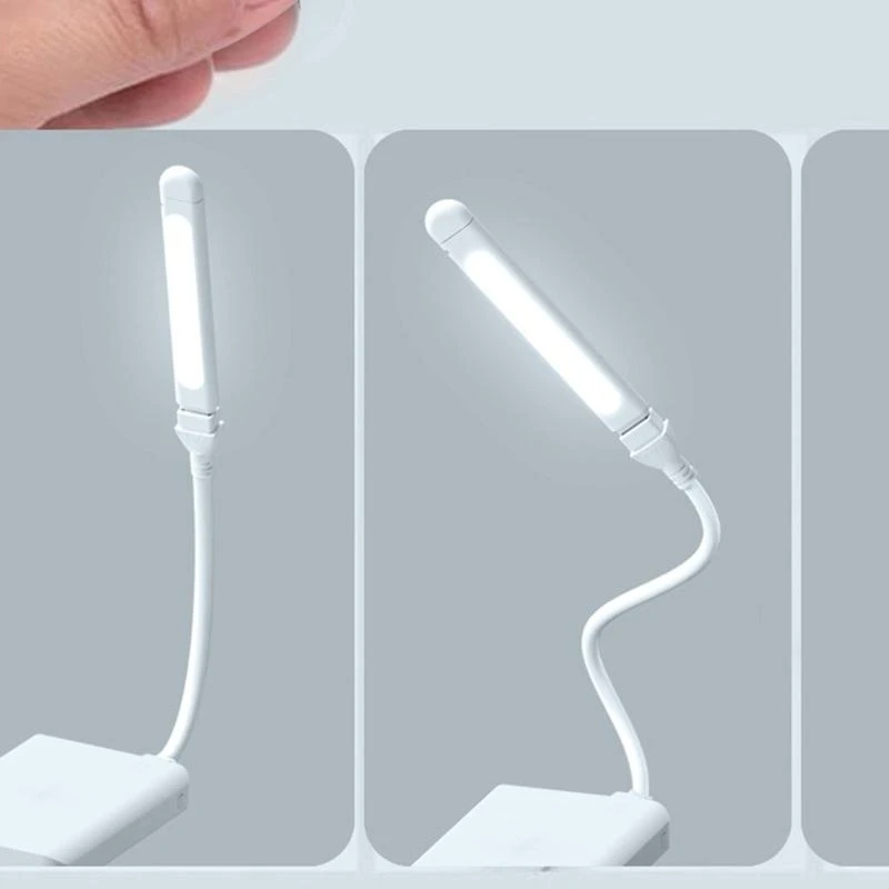 Portable USB Powered LED Lamp Small USB Night Light Support Micro USB/ TypeC for Camping and Travel