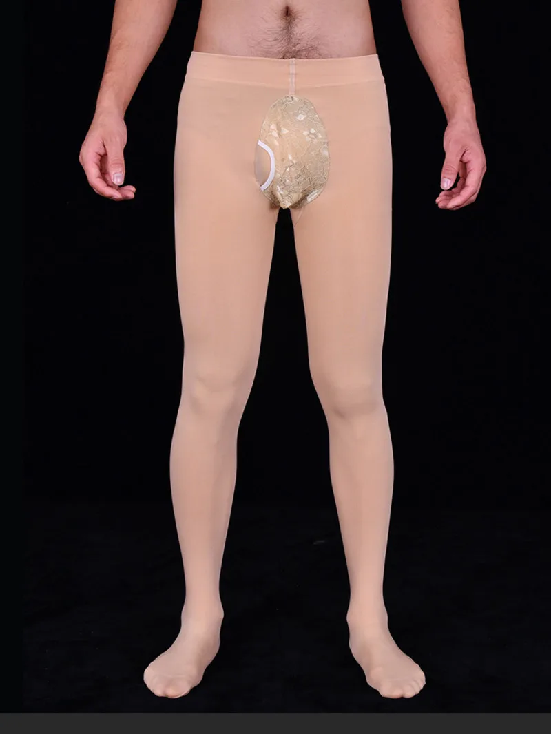 

2024 Autumn Bottoms Leggings Dragon Scratching Hair Men's Autumn Pants Double Layer Lace Splicing Breathe Tight Pants I9U2