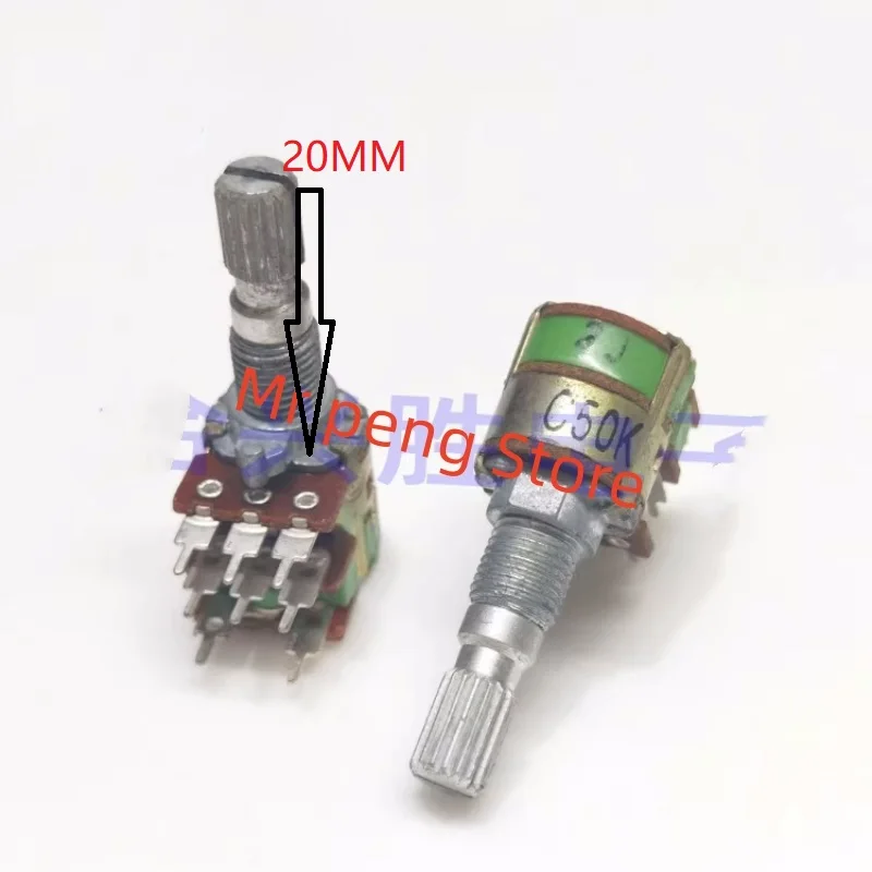 

2pcs for ALPHA dual C50K computer speaker Volume Potentiometer with switch DVD for innovative electromechanical power supply
