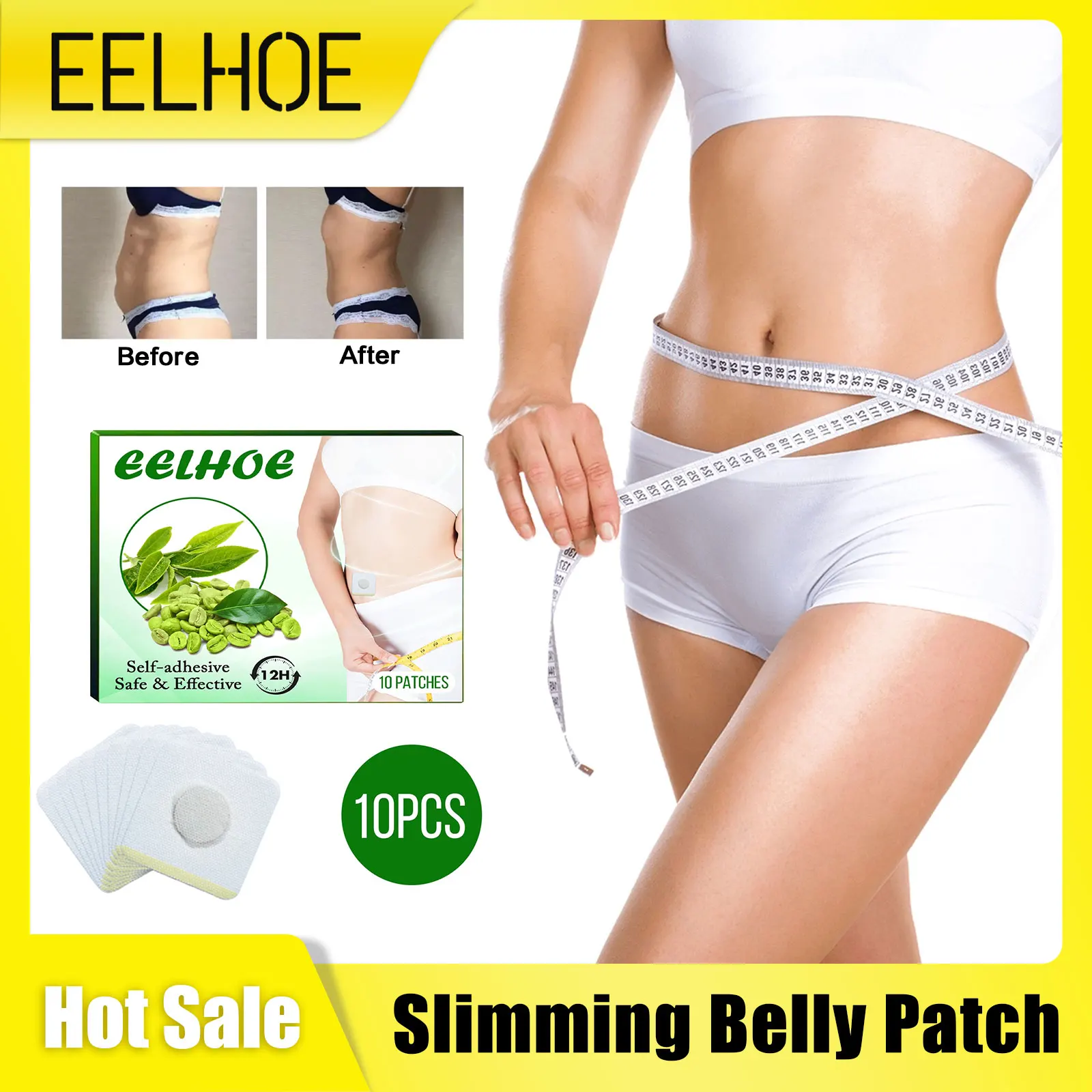 

EELHOE Slimming Patches Abdomen Burns Fat Anti Cellulite Weight Loss Treatment Firming Skin Abdomen Slimming Belly Patch Navel