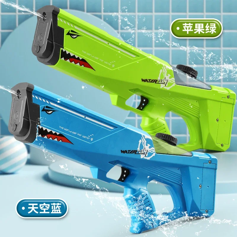 Tiburón pistola de agua de succión totalmente automática, juego de batalla de piscina al aire libre para adultos, juego de tiro Dual, regalo para niños, juguetes para niños