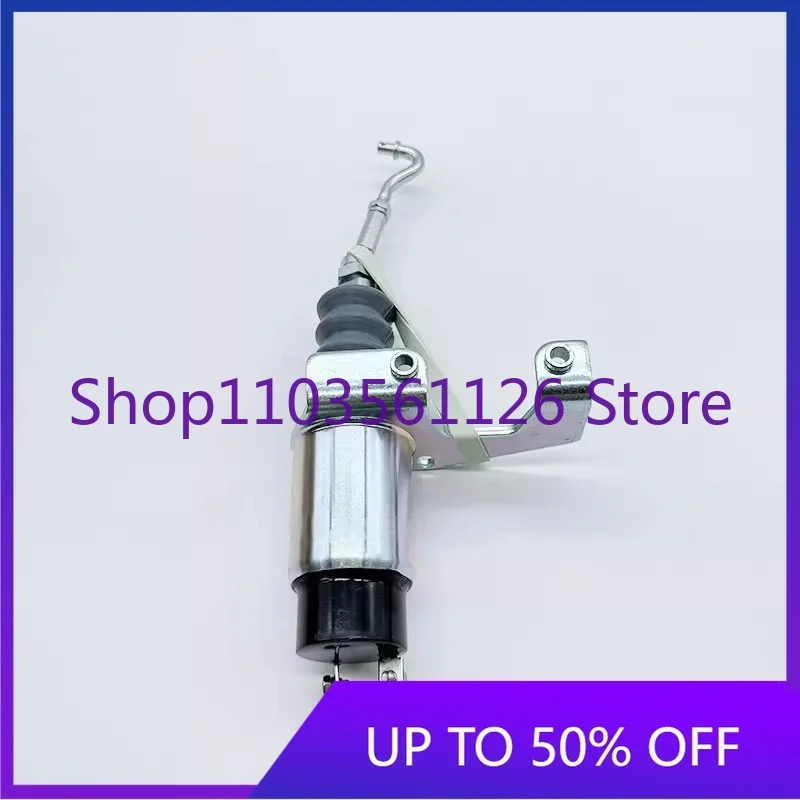Brand New Excavator Generator Oil Cut-Off Electromagnet SA-3765-24 Solenoid Valve Switch 24V - Engine Start/Stop Control Device