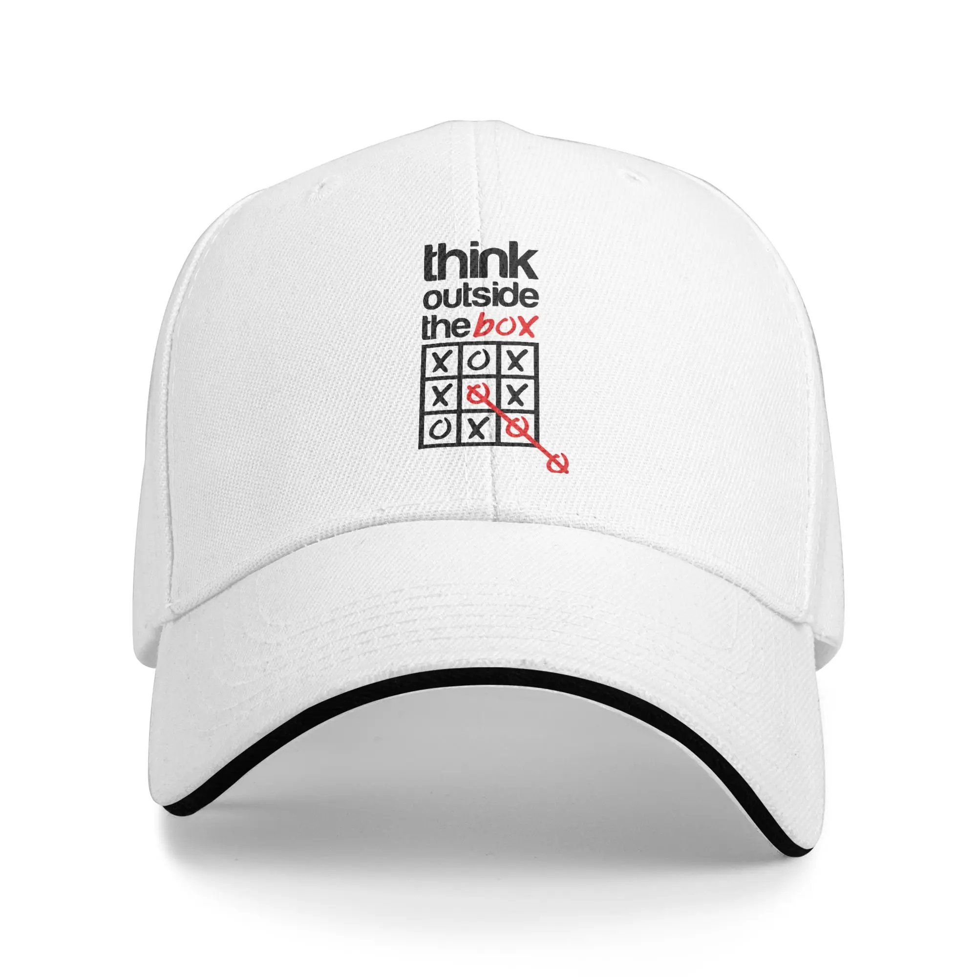Think Outside the Box  Sandwich Hats Unisex ,Fitted  Cap Fishing Hat Adjustable Polyester Baseball Caps Summer