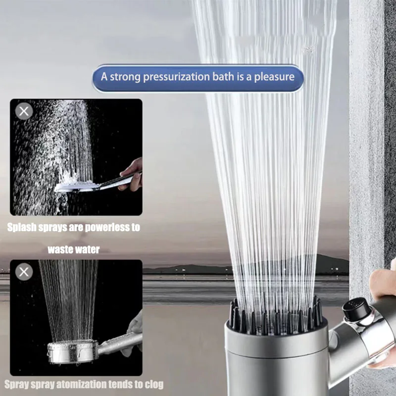 3-speed adjustment shower visualization window bathroom accessories head massage showerhead showers for bathroom items filter