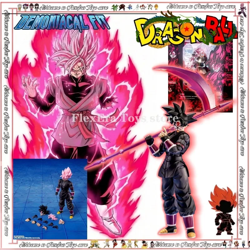 Figura de Acción Demoniacal Fit DF Dragon Ball SH Figuarts SHF Ultimate Atrocious Black Goku Pink Zamasu, Modelo Coleccionable, Juguete, Regalo para Niño