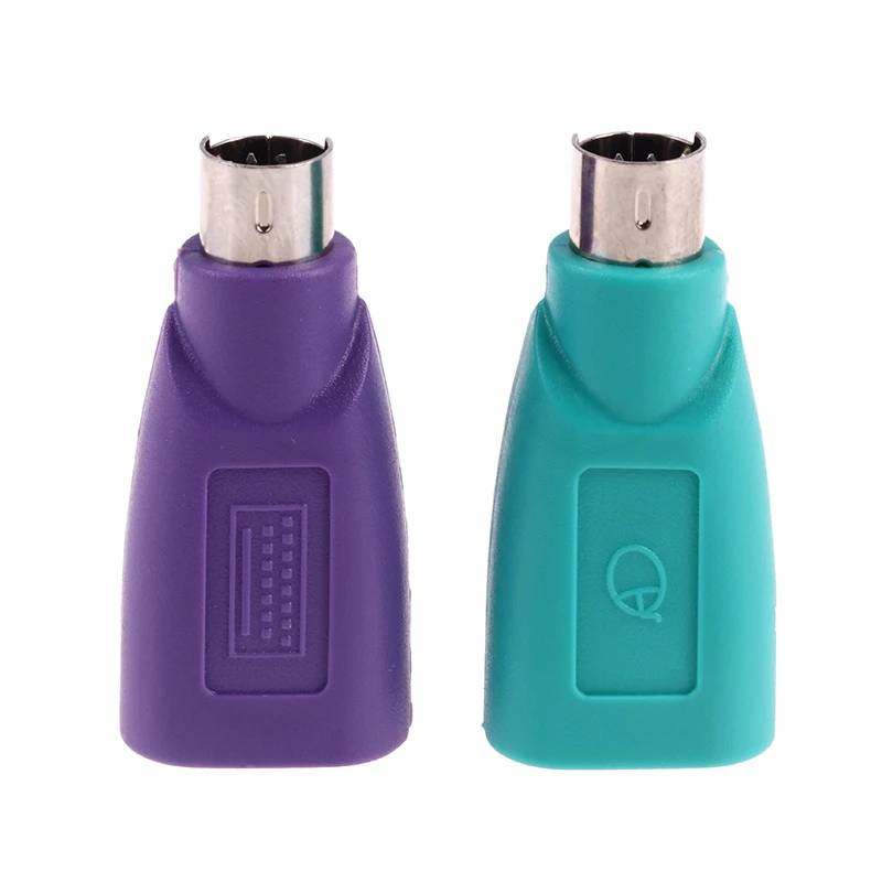 High Quality Purple +Green Converter Keyboard Mouse PS2 PS/2 To USB Adapter Converter For Usb Keyboard Mouse Accessories