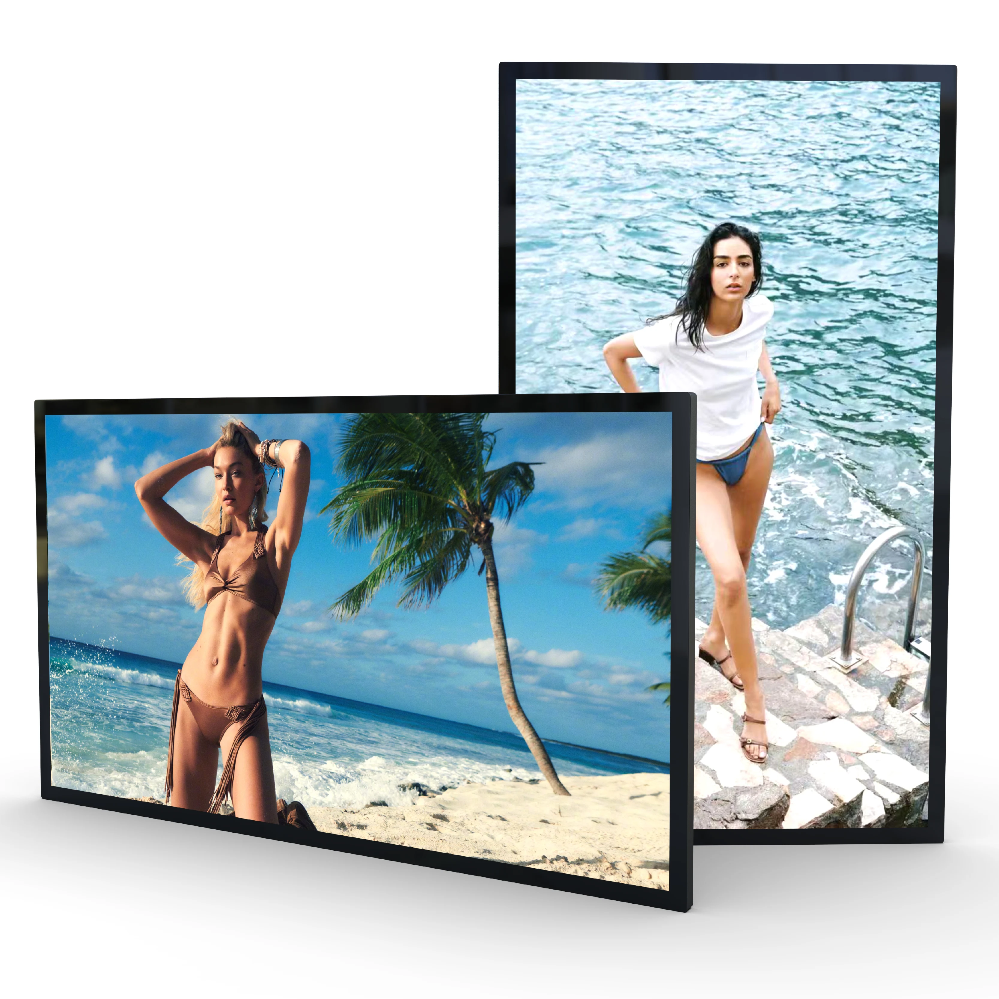 32 43 49 55 65 75 85  Inch  Advertising Player Wall Mount LCD Digital Signage  Display WiFi USB Horizontal Vertical Screen Kiosk