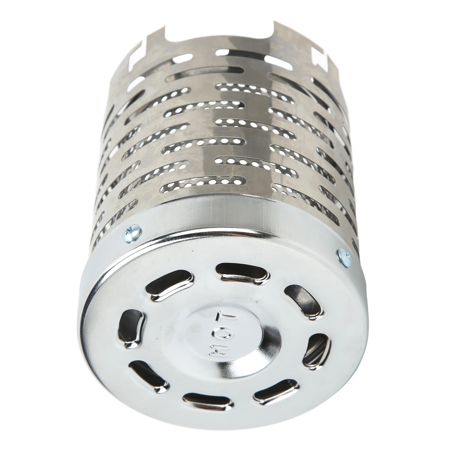 Camping Mini Heater Cover Silver Stainless Steel Camping Warming Stover Cover Safe Avoid Flame Spillage with Handle for Picnics