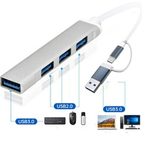 ﻿ 4 in 1 USB 3.0 HUB Type C HUB Dock Station 5Gbps High Speed Transmission USB Splitter Type C to USB OTG Adapter For Pc