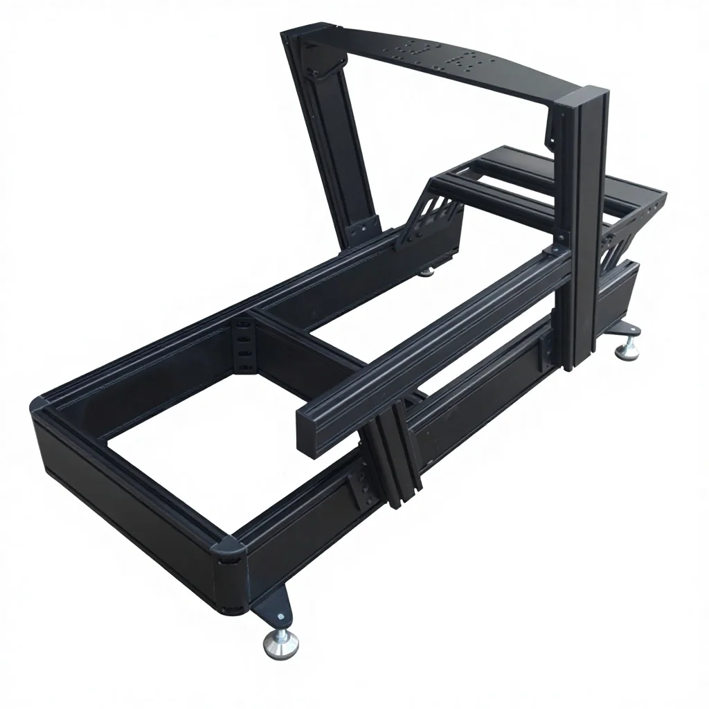 Design Real Driving Simulation Rig Black 40160 Aluminum Flat Surface Aluminum Profile Extrusion Sim Rig Racing Cockpit