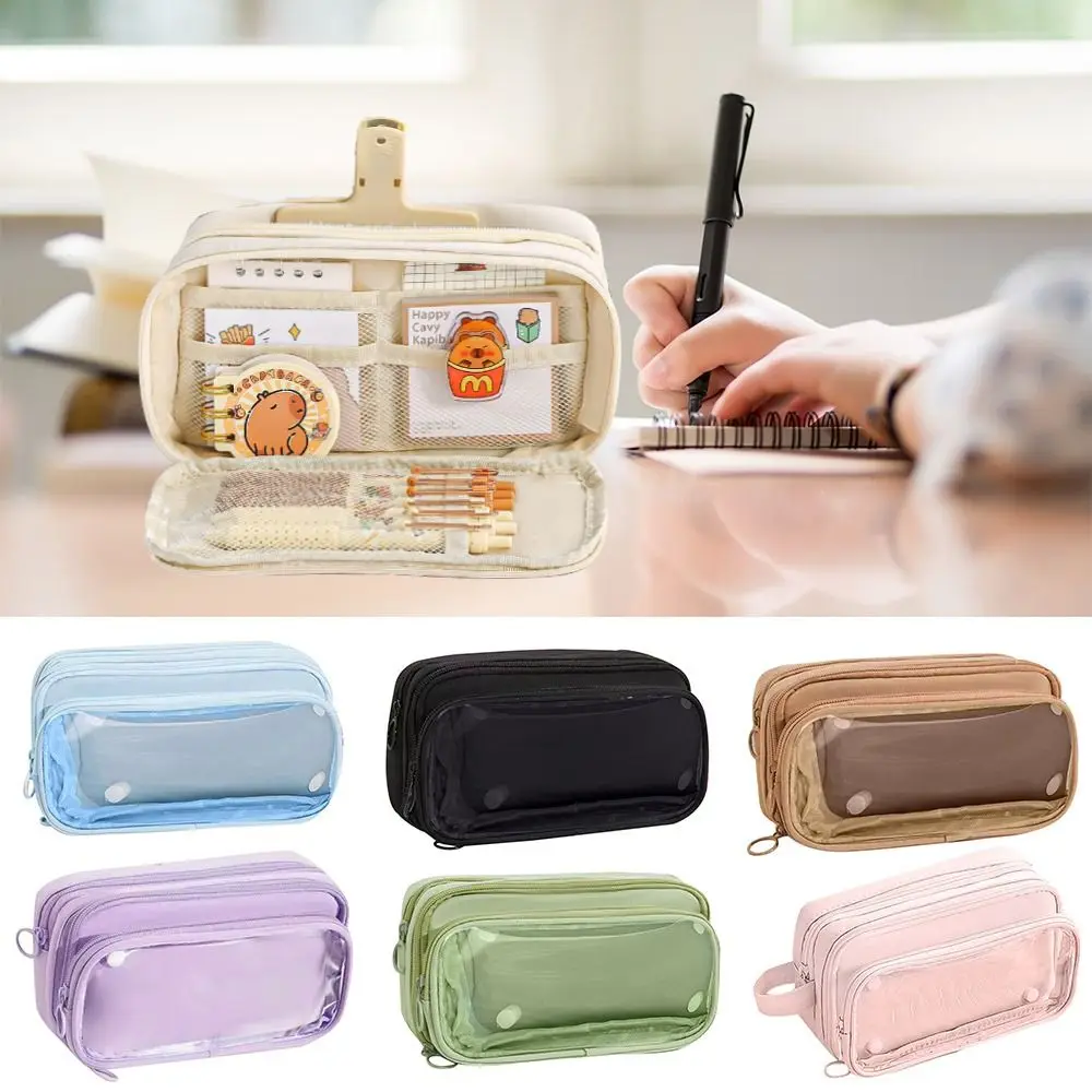 

Вместительная Съемная сумка для карандашей, пенал, пенал, Канцелярский держатель, Сумка с фотосумкой