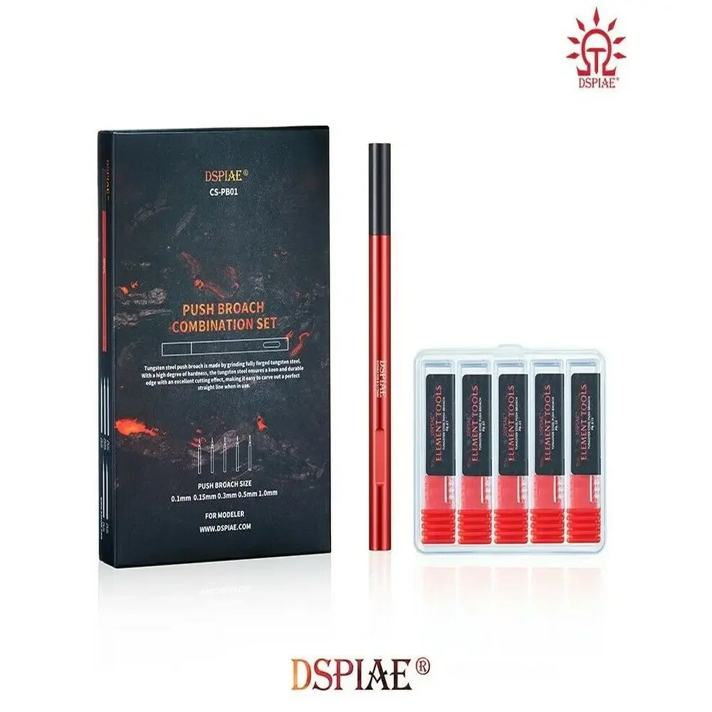 DSPIAE CS-PB01 푸시 브로치 조합 세트 (0.1, 0.15, 0.3, 0.5, 1.0)mm-공예 도구