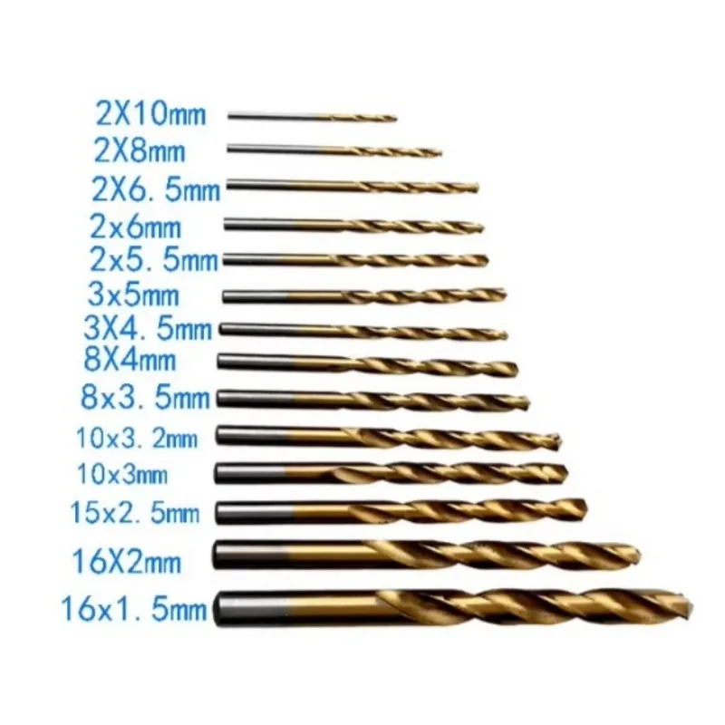 Practical 99Pcs HSS Twist Drill Bits Titanium Coating 1.5-10mm Size Multipurpose Power Drill Hand Tool Combination Storage Set