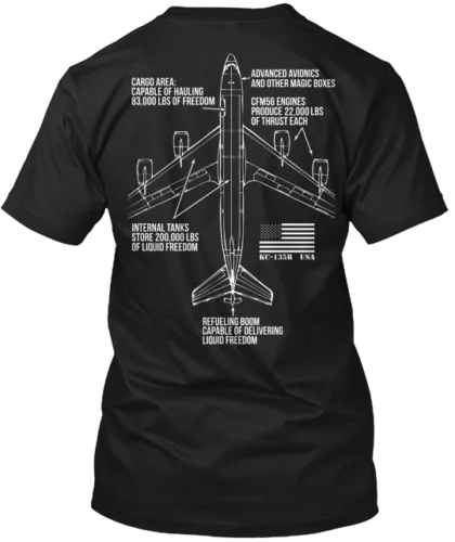 KC 135 Delivers FREEDOM Tee T-Shirt Made in the USA Size S to 5XL