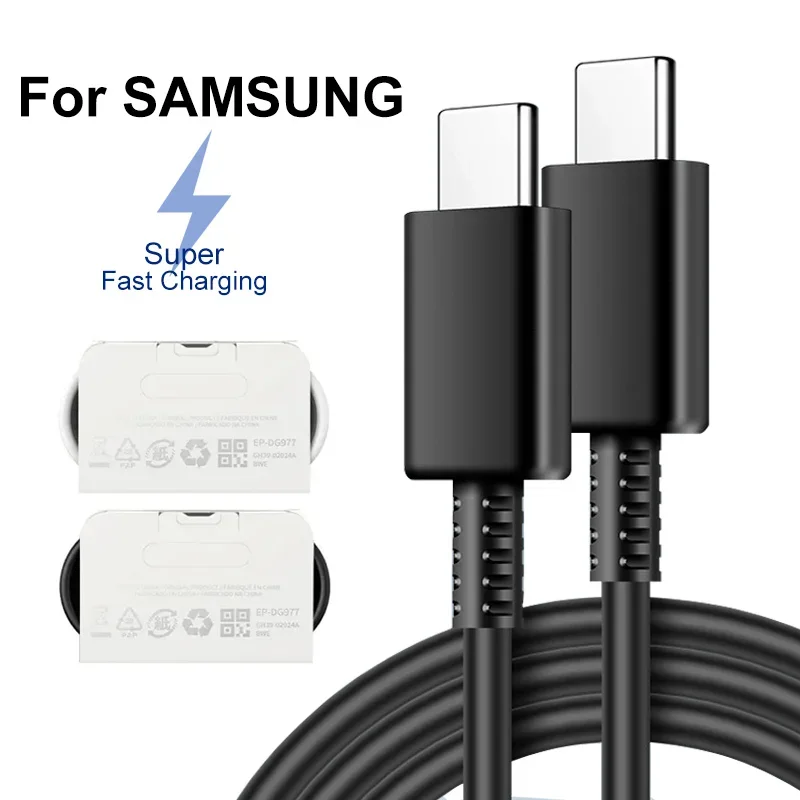 45W Cable For Samsung S23 S22 S21 S20 5G Surper Fast Charge Type C To Type C Pd PPS Quick Charging For Galaxy Note 20 Ultra 10 9