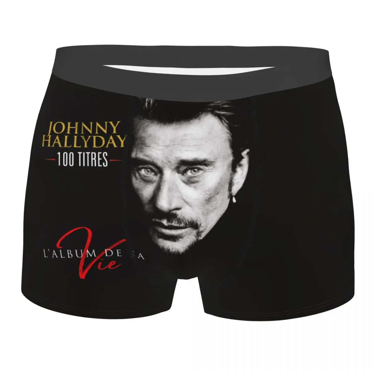 

Custom Awesome Johnny Hallyday Rock Underwear Stretch French France Singer Boxer Briefs Shorts Panties Soft Underpants For Homme