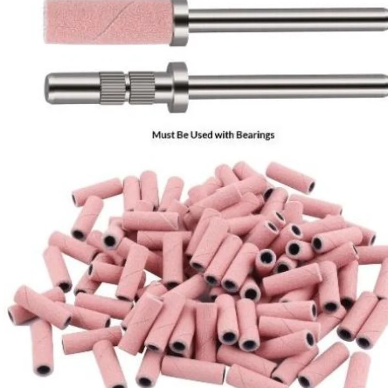 3.0mm Cuticle Exfoliation Stainless Steel Cone Heads 50/100Pcs for Nail Callus Removal Gel Cleaning Manicure Kits Parts