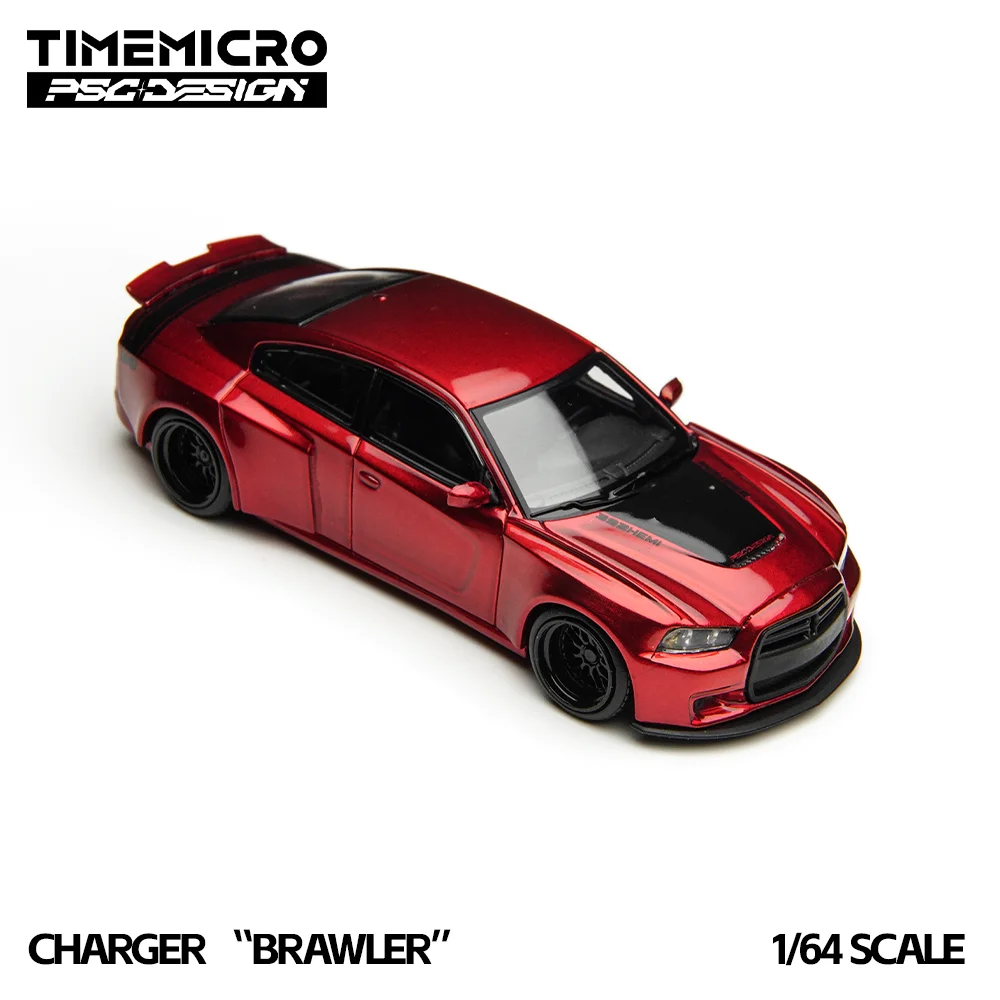 

*Pre-order*TimeMicro 1:64 Charger "Brawler" Red/White Painting Simulation Alloy Car Model for Hobby&Collectibles&Display