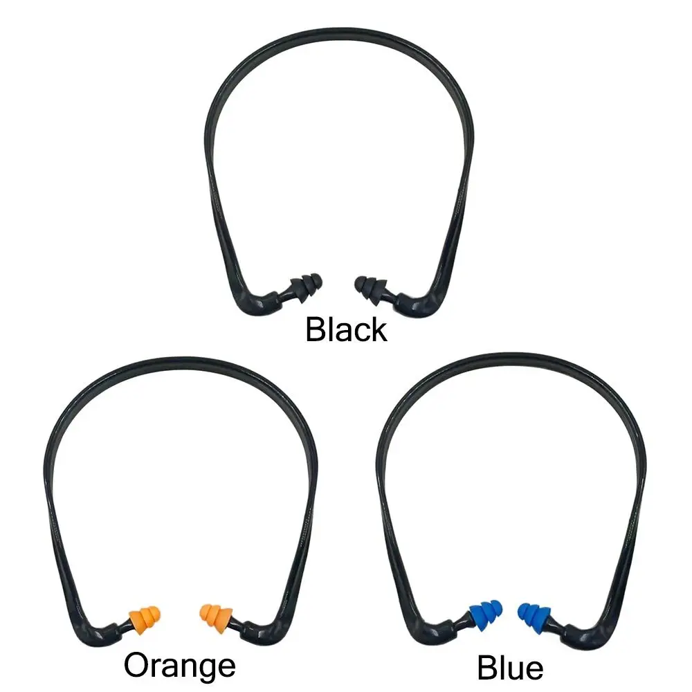 Soft Silicone Head-mounted Earplugs Blue Black Orange Protector Anti-Noise Earmuff Sleeping Working Noise Reduction Ear Plugs images - 6