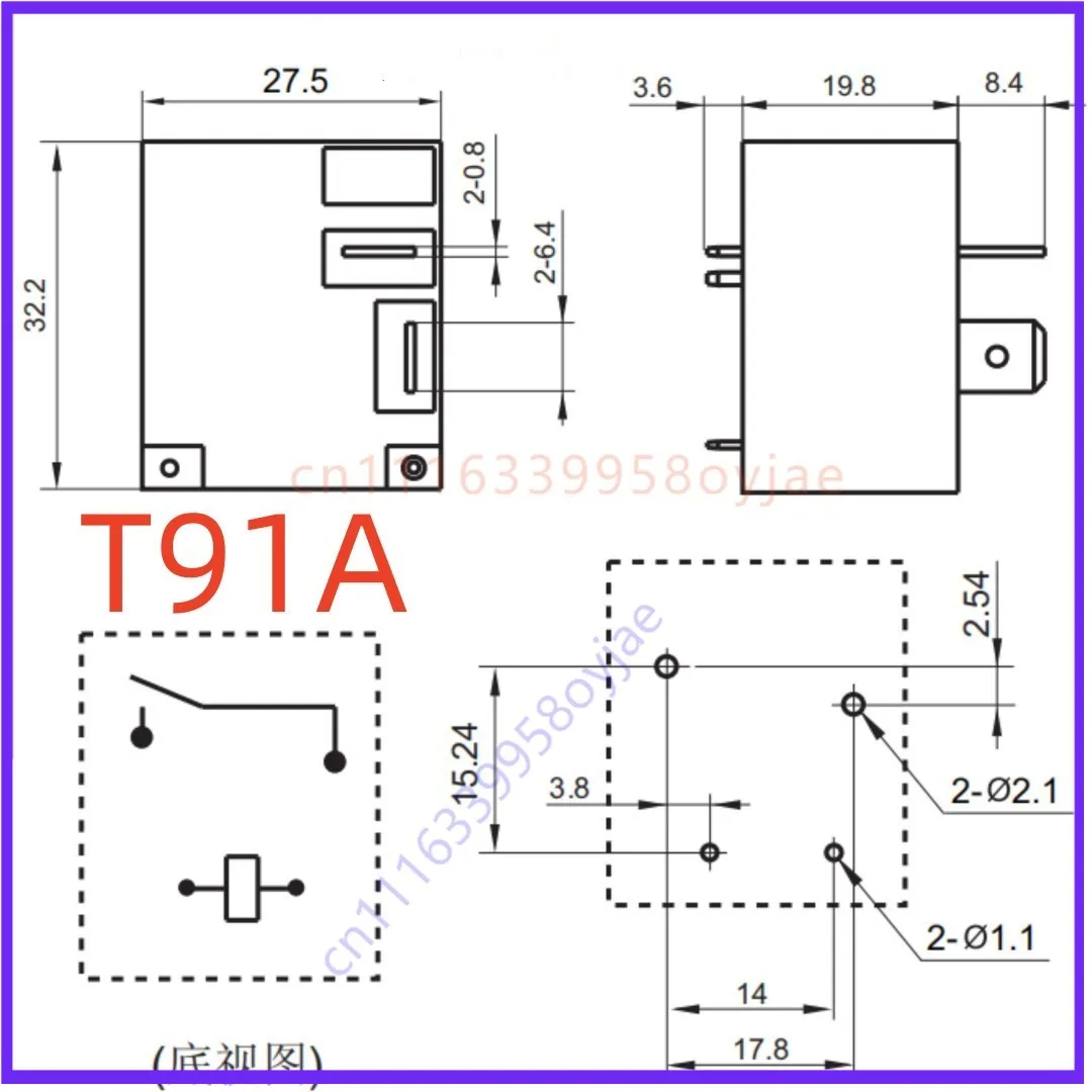 10PCS Fresh for GK-C-1A-12D H T91A Coil 12V 40A 4-Pin Relay